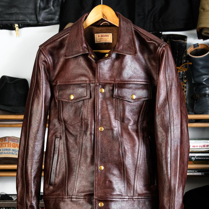 Xisan Jacket Third Generation Type3 Short Jacket Newly Upgraded Padova Tea Heart Horse Leather Red Brown Textured Horse Leather Xisan Jacket Third Generation Type3 Short Jacket Newly Upgraded Padova Tea Heart Horse Leather Red Brown Textured Horse Leather