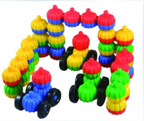 Child King Middle King Fruit Car Building Blocks Toy Baby Puzzle Early Teaching Desktop Assembly Collab
