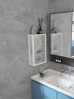 Cosmetic room makeup skin care products glass shelf wall-mounted bathroom toilet toilet wall storage storage cabinet