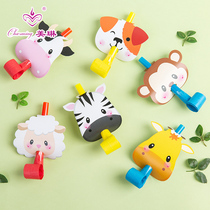  Birthday party Blow blow roll blow dragon cheer whistle Boy girl birthday trumpet Children cartoon animal whistle