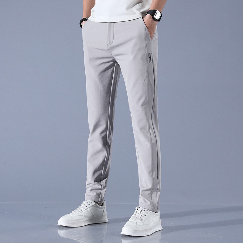 Men's Golf Casual Pants Slim Fit Stretch Trendy Trousers Thin Cool Golf Long Pants Sports Men's Golf Pants