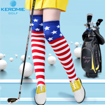 Pentagram Red White Striped Golf Socks Tennis Football Socks Korea Pure Cotton Socks Golf National Flag Socks Cotton Socks
