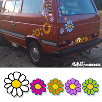 Electric motorcycle cute flowers orchid chrysanthemum car stickers paper pull flower body scratch decoration modified color stickers