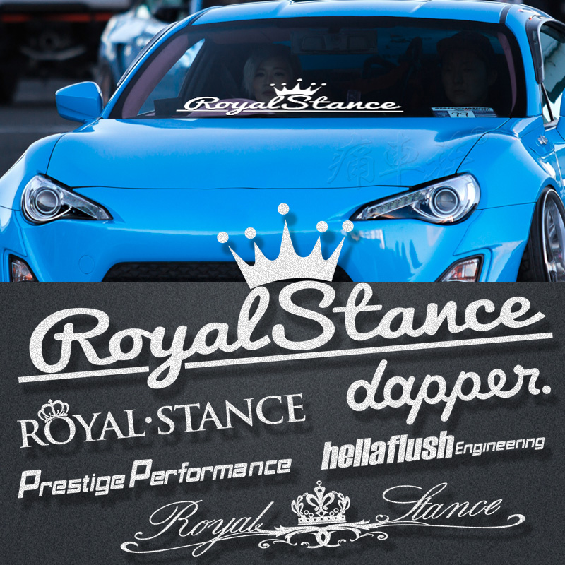 Car personality JDM stickers iacro tide hf car sticker hellalush front stalls with glass applique stickers