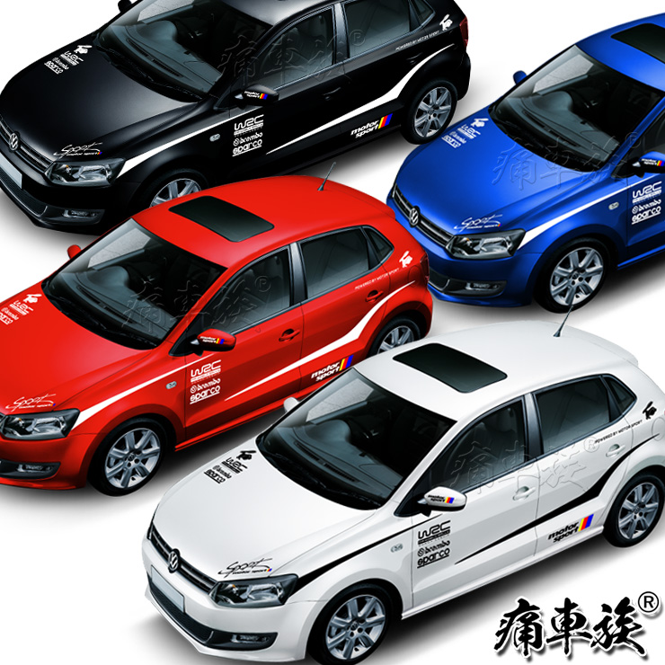 Volkswagen New POLO car stickers pull Flower Body decoration modified whole car car sticker Golf 7 Jiayu