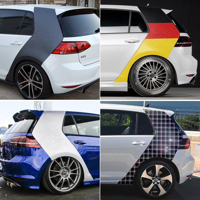 2018 Foss new GOLF C- pillar film GOLF 7 car stickers pull flower GTI body decoration modified car sticker