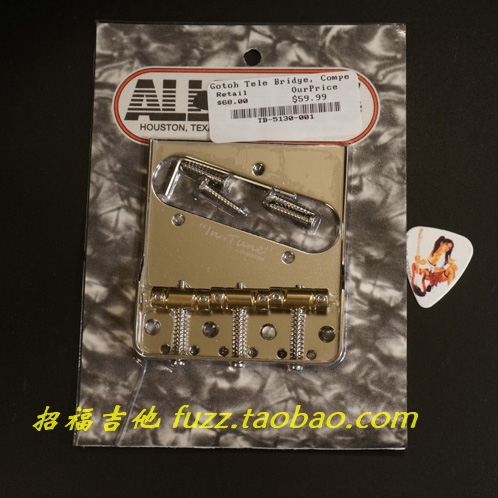 GOTOH Vintage retro Fender Tele 52 62 Low side violin bridge pull string plate Bronze code
