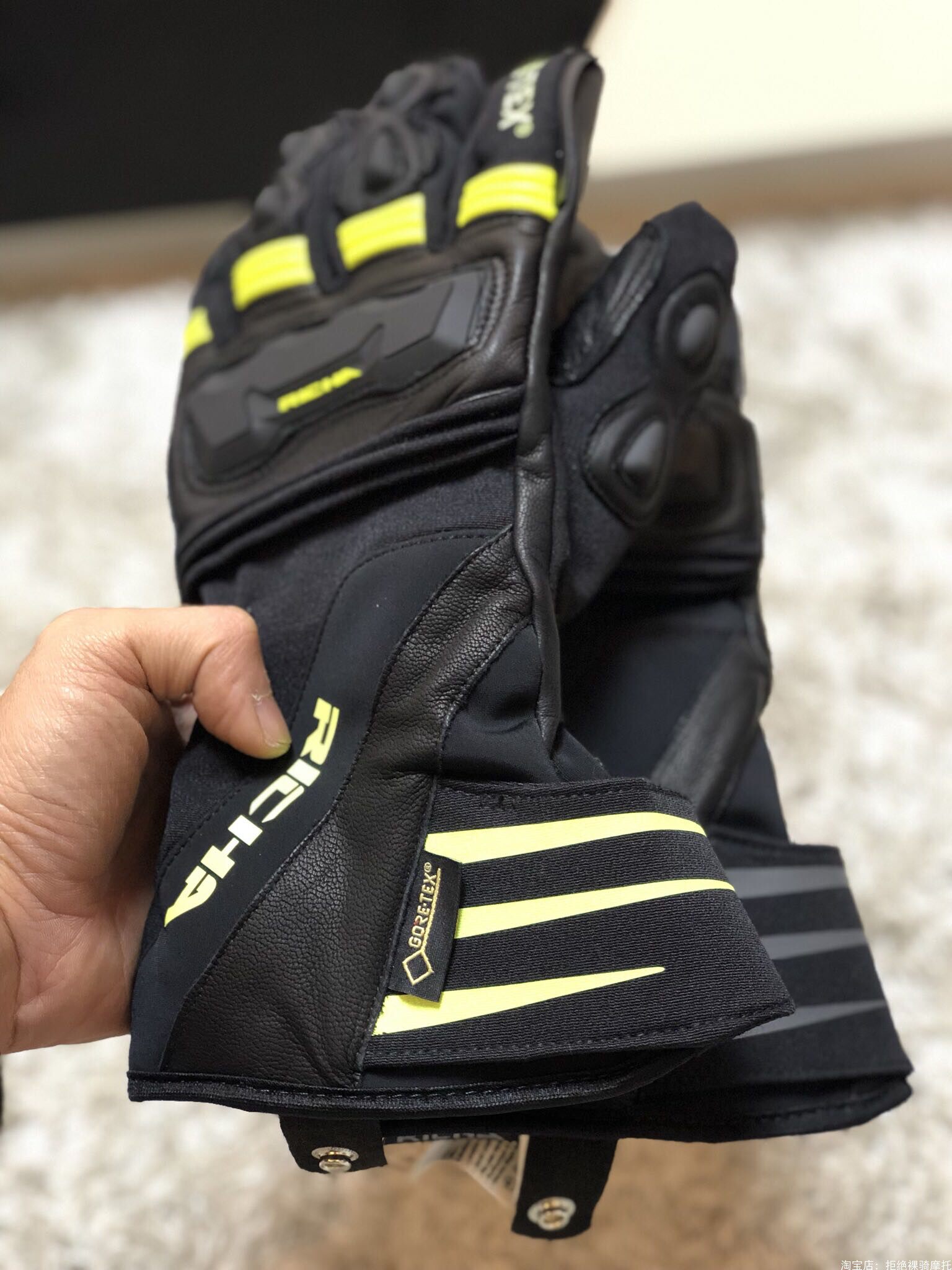 Belgium Richa Winter Warmth GTX Waterproof Gloves Anti-Fall Coffee Retro Thickening of MoBrigade Halle A Star