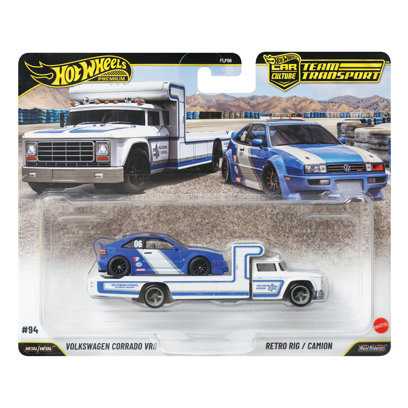 Hot Wheels Flf56 Racing Car Transporter Volkswagen Vw Corrado V6 Hotwheels