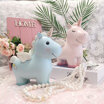 Unicorn piggy bank is not desirable piggy bank Cute creative childrens adult financial management piggy bank can only enter and leave gifts