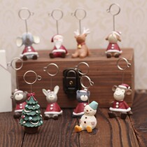 Christmas gift gift South Korea Idea cute desktop poop signature Clips Christmas Pendulum with a message clip hem