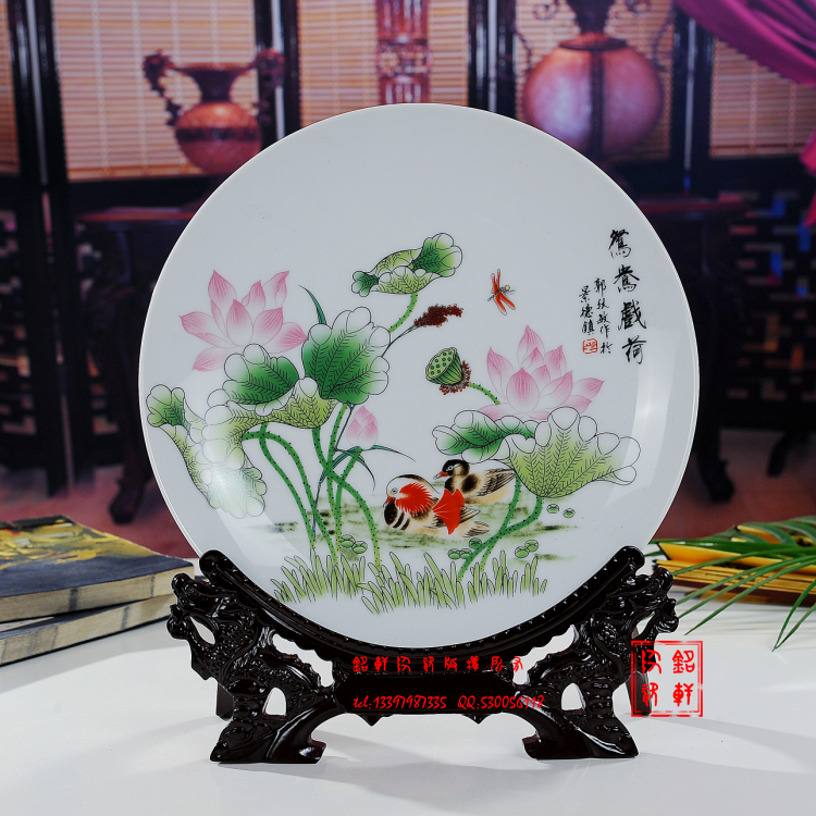 Trang trí nội thất tấm trưng bày tấm gốm ngồi tấm phòng khách treo tấm đơn giản hiện đại thời trang đồ trang trí thủ công quà tặng đồ trang trí nội thất