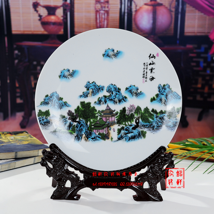 Trang trí nội thất tấm trưng bày tấm gốm ngồi tấm phòng khách treo tấm đơn giản hiện đại thời trang đồ trang trí thủ công quà tặng đồ trang trí nội thất