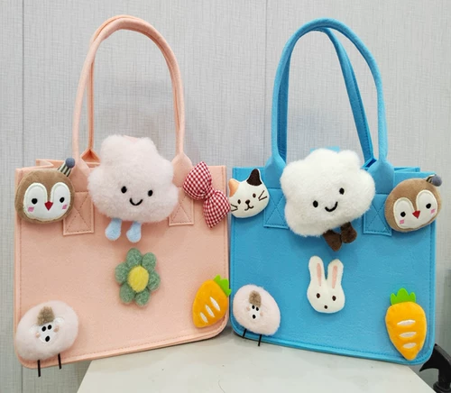 Детская мультяшная портативная подарочная коробка, милые розовые румяна, подарок на день рождения