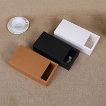 Spot kraft paper box custom black card drawer gift box tea flower tea packaging box color box carton manufacturer custom