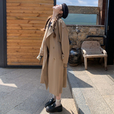 卡其色设计感风衣外套女2025年秋季新款今年流行气质长款纯色大衣，女装风衣，2C012