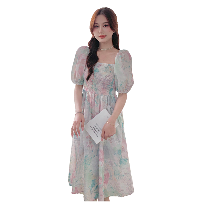 【24夏现货+买家秀】优雅温柔风印花连衣裙088-2368p115控168,女装连衣裙,2C088