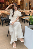 【现货主推】新中式套装提花盘扣衬衫半身裙两件套5030P145K218，女装套装/套裙，2C166