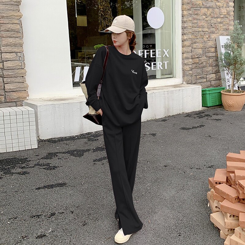 【24新春款现货】时尚洋气纯色休闲套装088-1935p135控198,女装套装/套裙,2C088