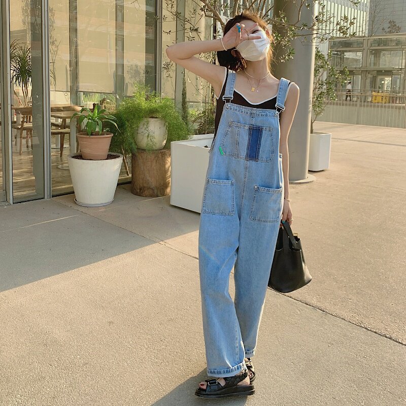 现货牛仔背带裤5656p105k158,女装背心吊带,2D009