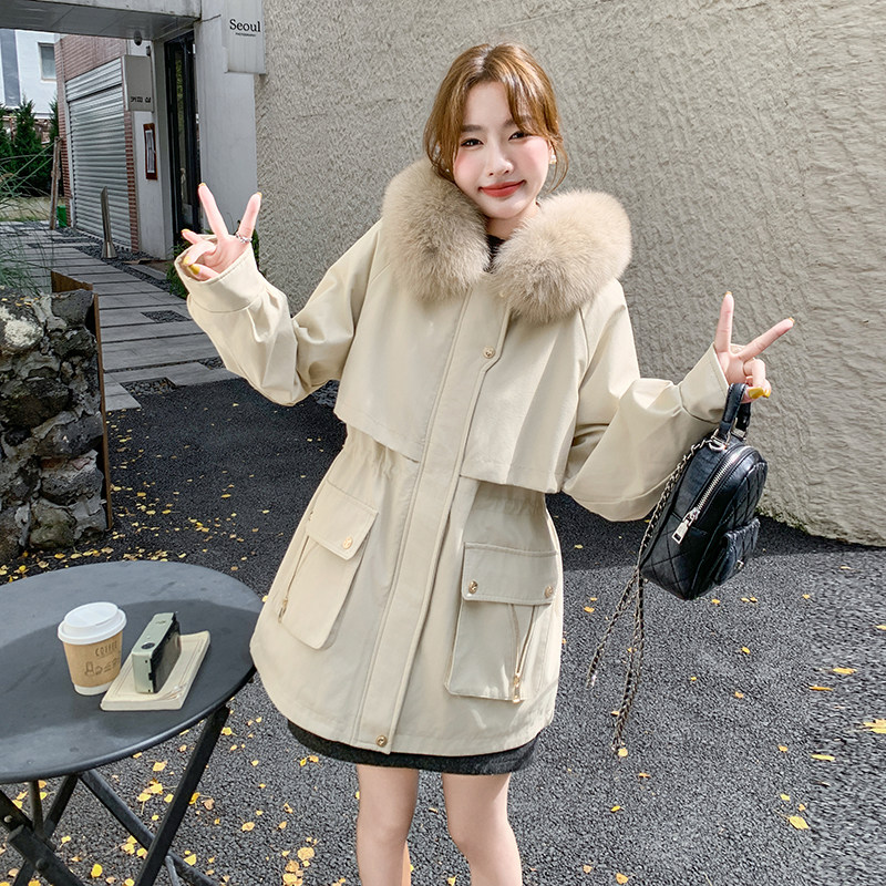 现货主推派克服24新仿真毛领内胆毛毛厚1C086-617-P195-K278,女装棉衣/棉服,2D044