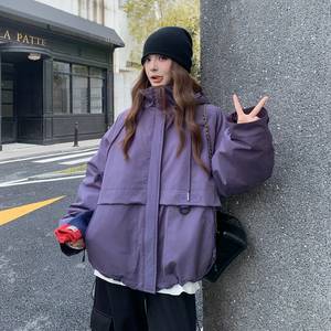 现货-可拆卸帽设计三防面料冲锋衣羽绒服2B154-WT730-P295-K470图片