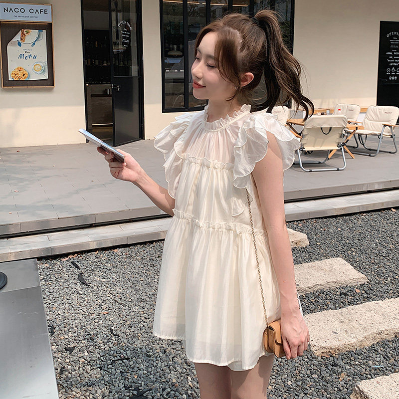 甜美法式飞飞袖短裤两件套女夏季网红炸街小个子减龄新款套装,女装套装/套裙,2C029