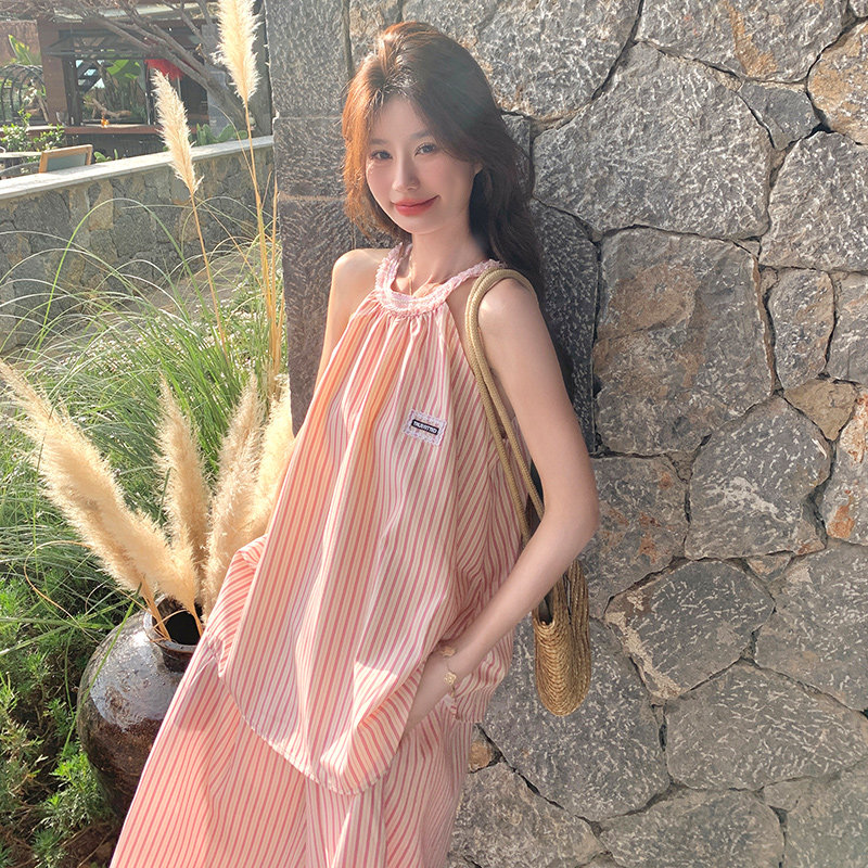 时尚套装睡衣长款日奢风脏脏风朋克风newvintage显瘦套装夏季,女装套装/套裙,2C073
