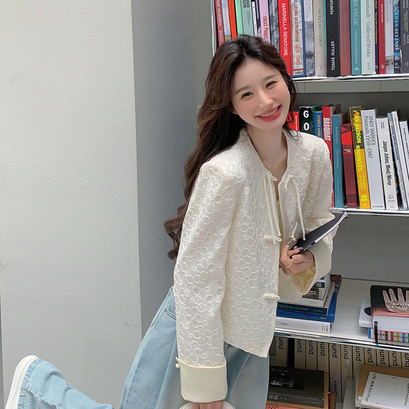 小香风盘扣亮片外套女欧洲站2025春秋季新款风气质显瘦夹克上衣,女装短外套,2C166