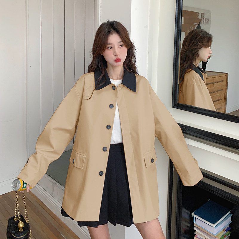 现货新款撞色风衣RF058-C8568-P135-K188,女装风衣,2C058