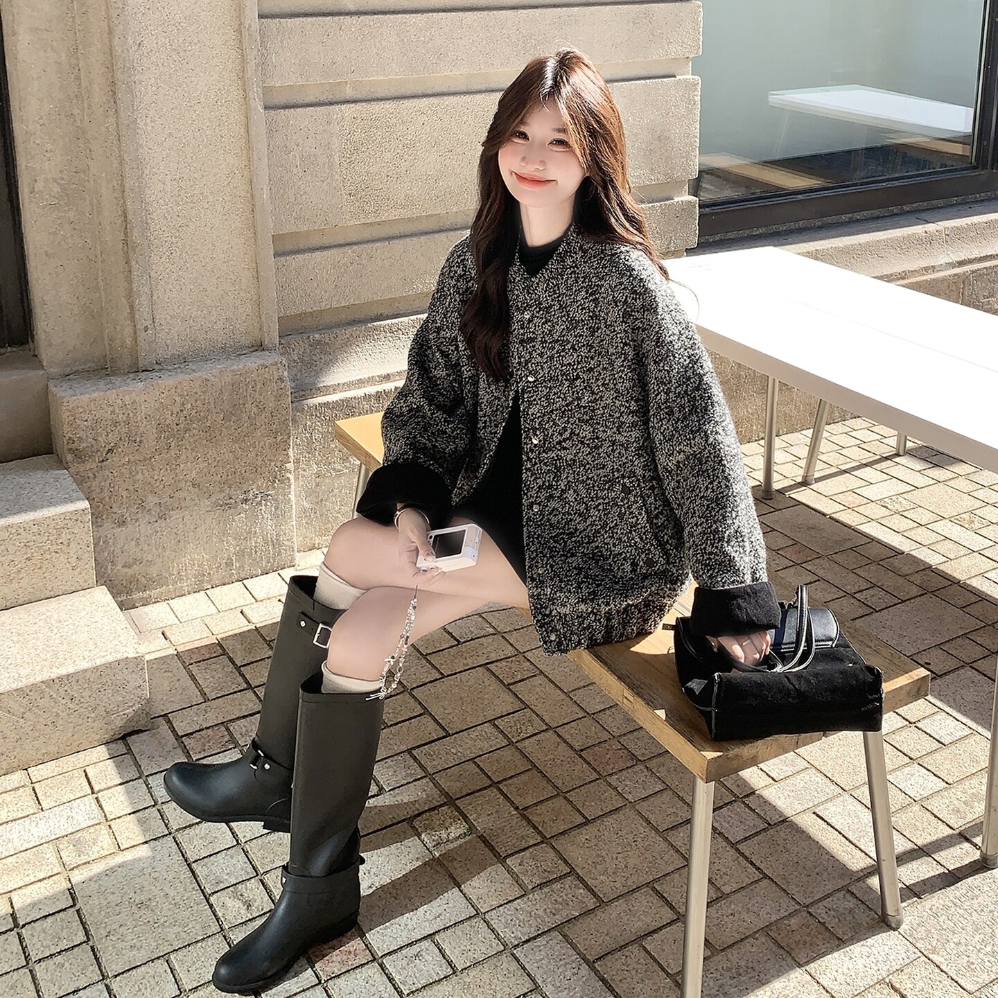 竞品毛呢外套,女装短外套,2B237