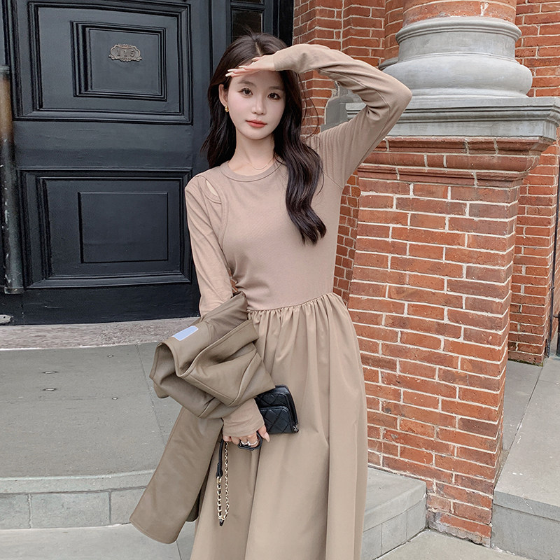 辣妹褶皱抹胸连衣裙女装时尚气质a字裙收腰显瘦中长裙子,女装连衣裙,2C166
