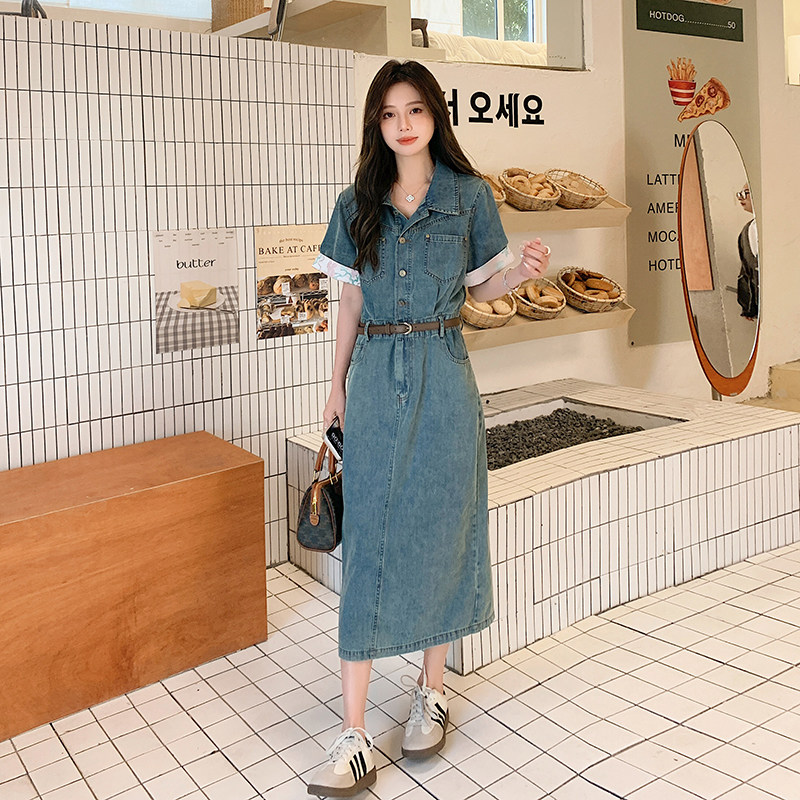 现货，2025夏季主推牛仔精品连衣裙1C042-P135-K205,女装连衣裙,安在秀