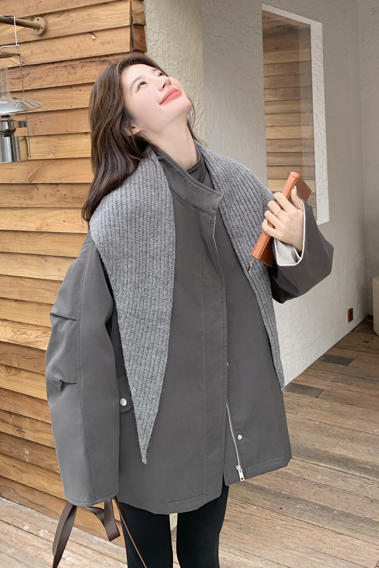 新标90白鸭绒风衣立领中长款外搭披肩羽绒服2C215-P315-K385,女装羽绒服,2C215