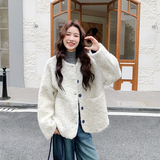 【新品】小香风圆领短款小个子毛呢外套女5130-P180-K268，女装短外套，2C126