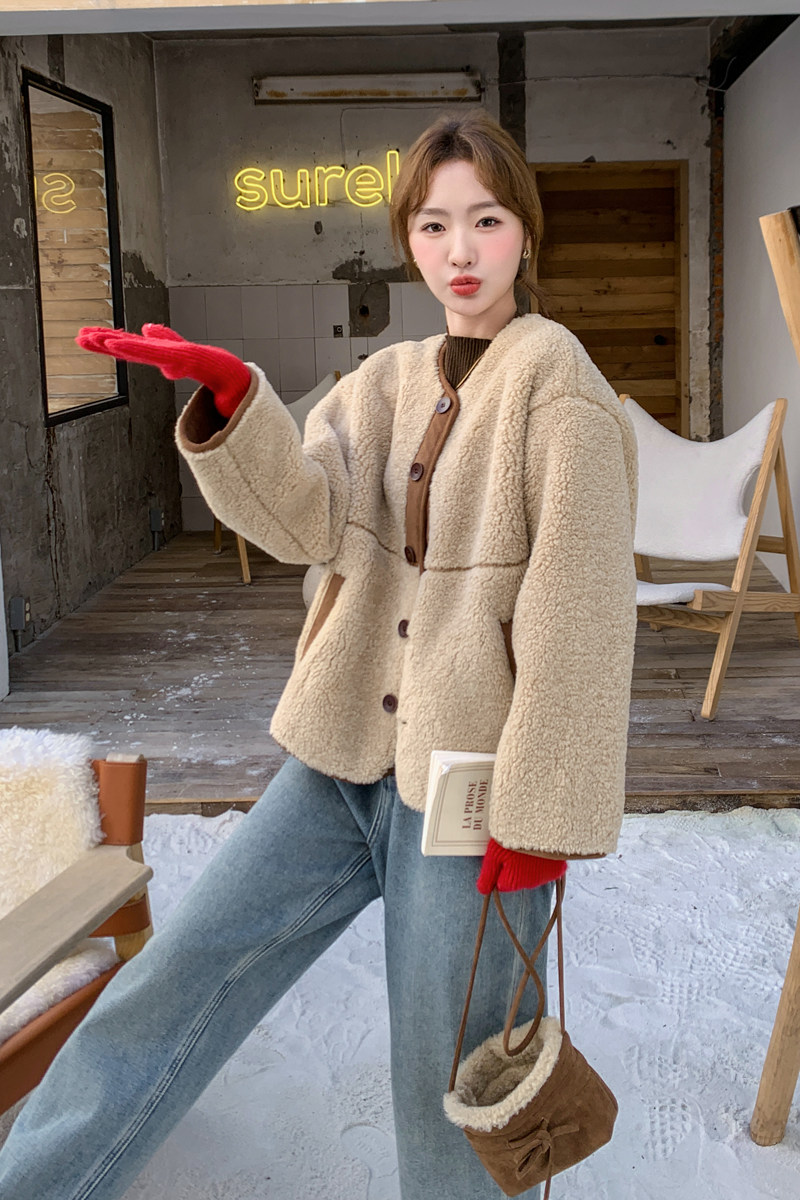 冬装新款皮毛一体【2C092-989-1-P159-K238】,女装短外套,2C092