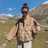 【现货】2024毛呢拼接外套2C009/913/P165K238，女装毛呢外套，2C009