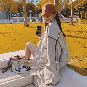 2026秋复古学院风包边棒球服 2C069-6680-P135 K188图片
