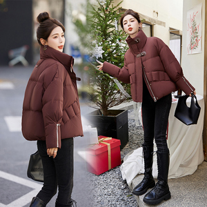 高端短款羽绒服女2025冬季新款加厚时尚90白鸭绒保暖面包服外套，女装羽绒服，奕可儿图片