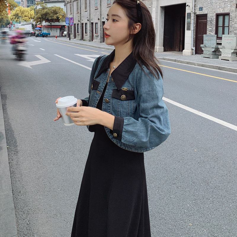 【新品档口现货】2025秋装女装休闲牛仔两件套266-P135-K185,女装连衣裙,2C266