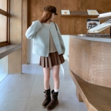 【现货】小香风双面尼短款外套D205P195K278，女装毛呢外套，2D008