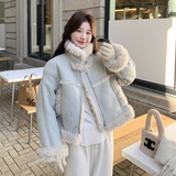 现货主推！！蓝色皮毛一体2C203-8332-P195-K298，女装棉衣/棉服，2C203
