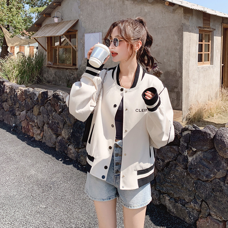 春装拼接外套棒球服上衣2B080-5805-P130K188,女装短外套,2B080