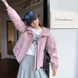 档口现货2025新款女装春秋学生休闲风衣外套女369-p135-k198，女装短外套，2C266