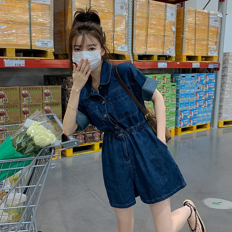 新品现货有买家秀 夏季牛仔连体裤2C098-8866P115K168图片