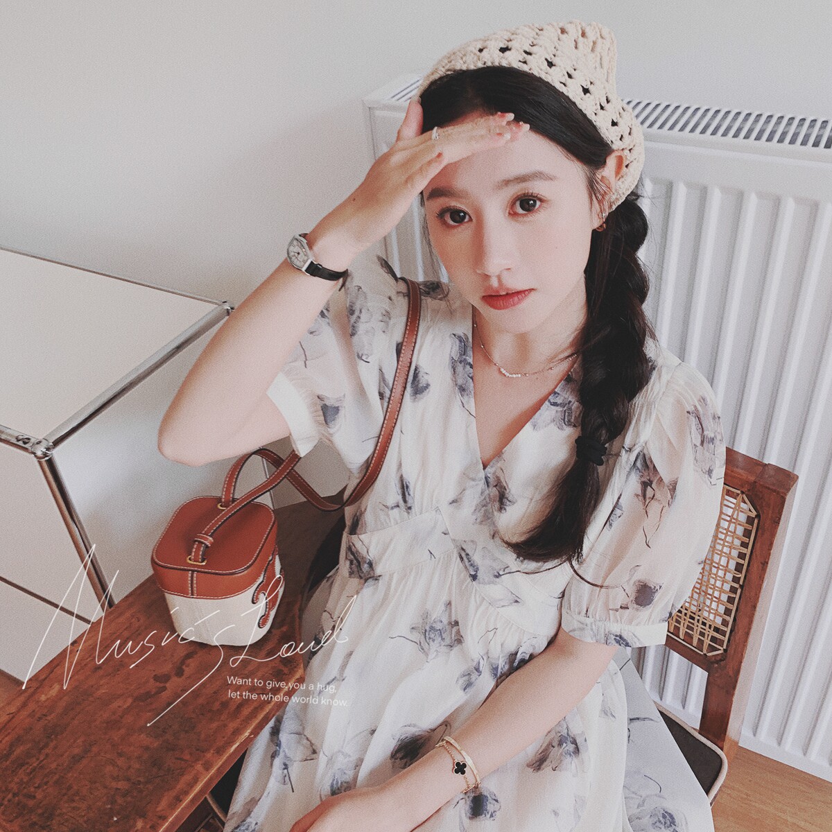 现货【清冷中式少女】氛围感水墨画连衣裙6665-P115 控168图片