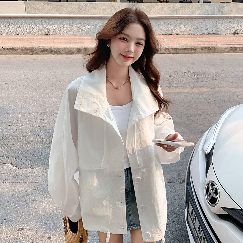 新品2025防晒服风衣简约气质高级感数据好2C125-P115K185,女装短外套,2C125