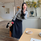新中式盘扣上衣套装裙女2025春季新款水墨画外套吊带裙国风两件套，女装套装/套裙，2C098