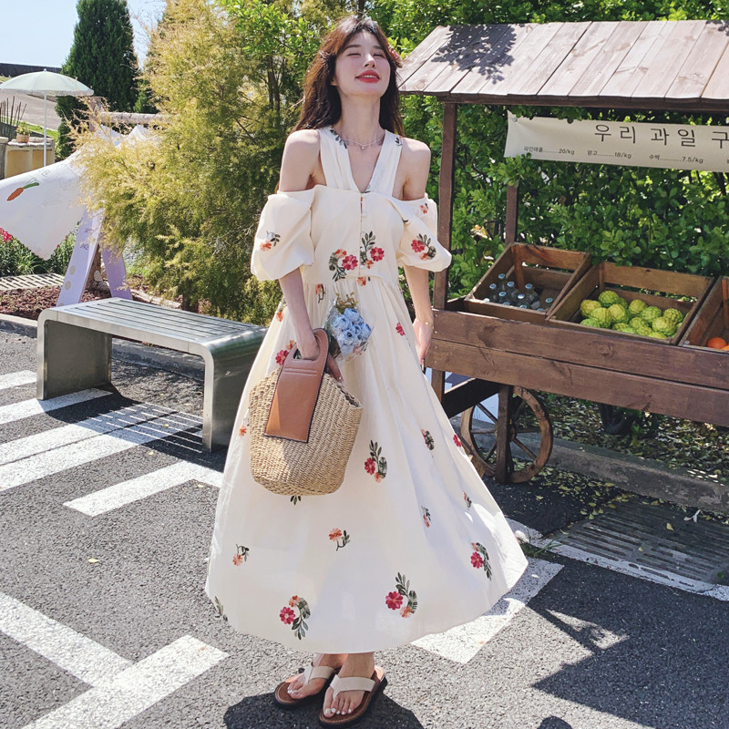 大货已出2026夏季法式茶歇假两件绣花连衣裙88681-P135K188,女装连衣裙,2C069
