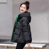 短款羽绒服女2025年冬季新款时尚保暖气质百搭小个子连帽冬天外套，女装羽绒服，蓝朵琳